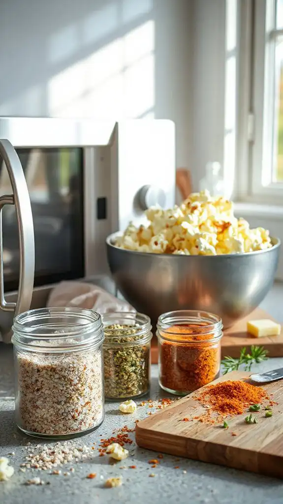 popcorn cooked in microwave