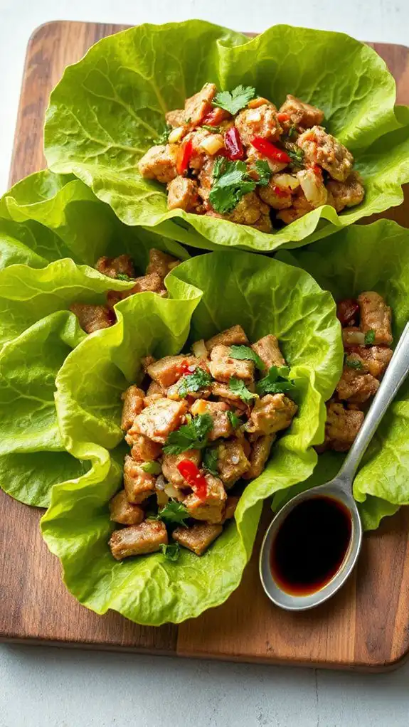 pork filled lettuce wraps
