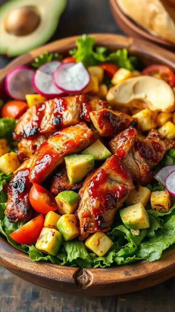 pork filled taco bowl