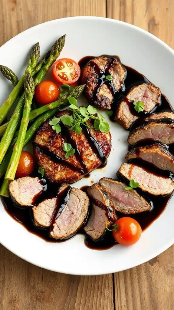 pork medallions with balsamic glaze