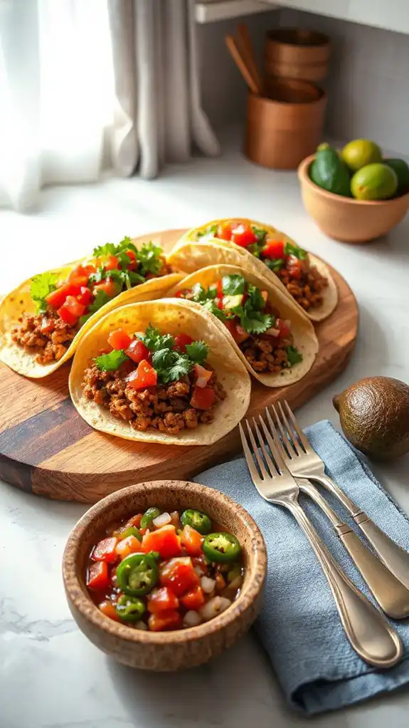 pork tacos with salsa