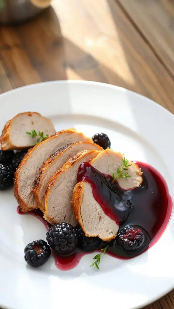 pork tenderloin with blackberry sauce