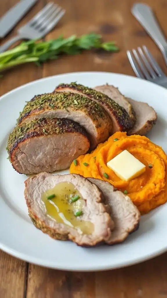 pork tenderloin with mash