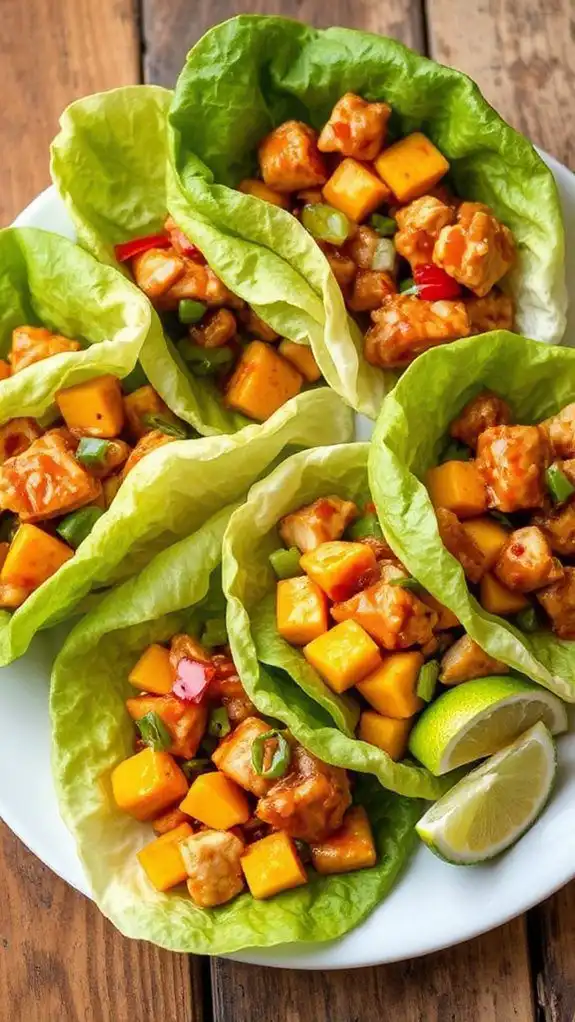 prepare the lettuce wraps
