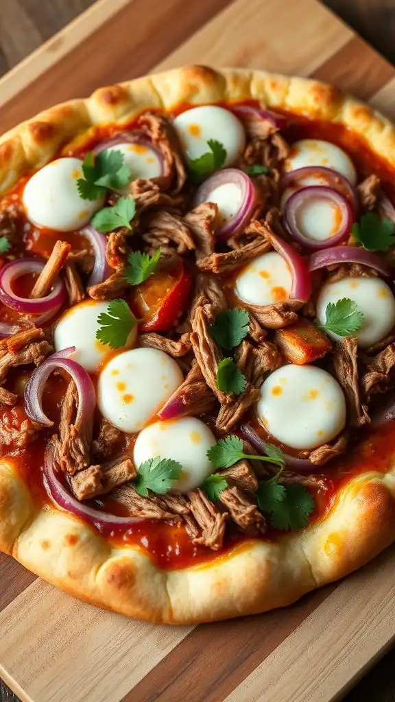 pulled pork bbq pizza