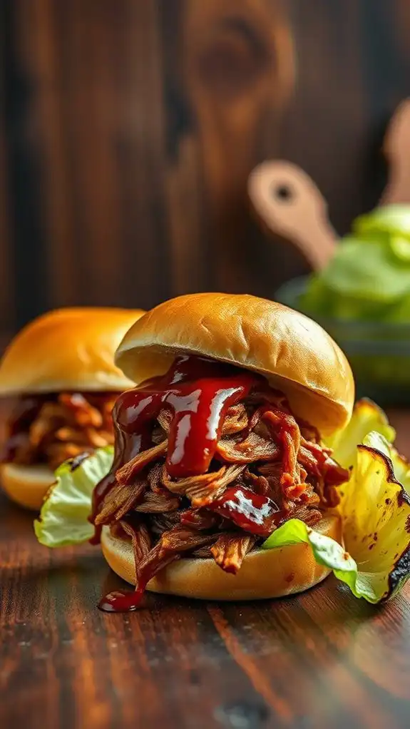 pulled pork cabbage sliders