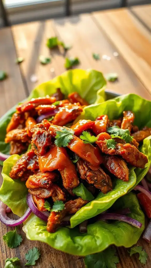 pulled pork lettuce wraps