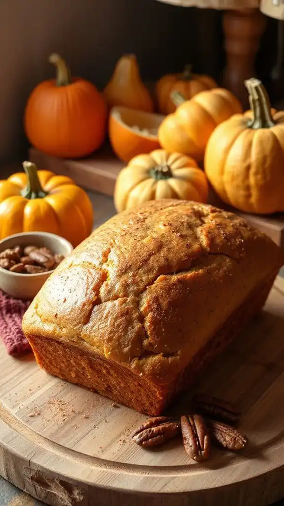 pumpkin spice flavored bread