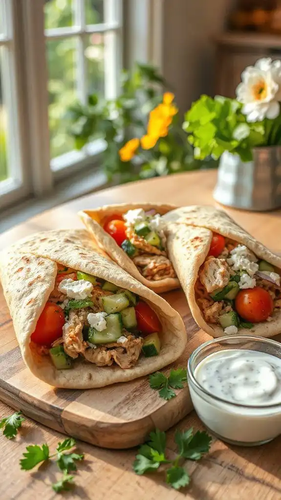 quick and easy pita wraps