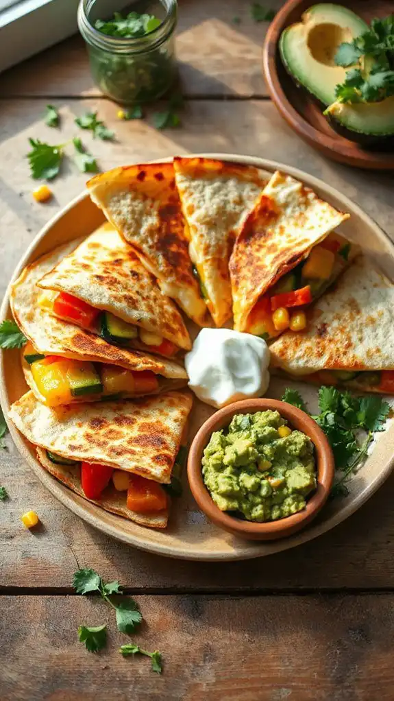 quick delicious veggie quesadillas