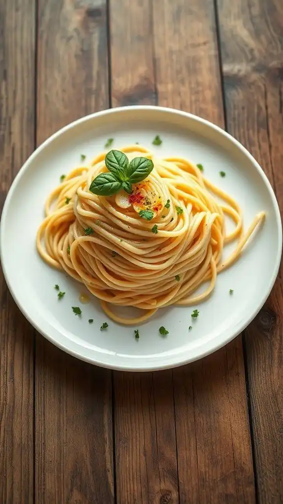 quick garlic olive oil pasta