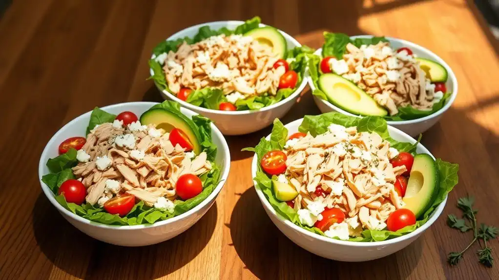 quick high protein chicken salads