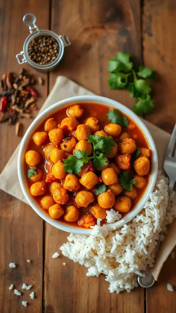 quick microwave chickpea curry