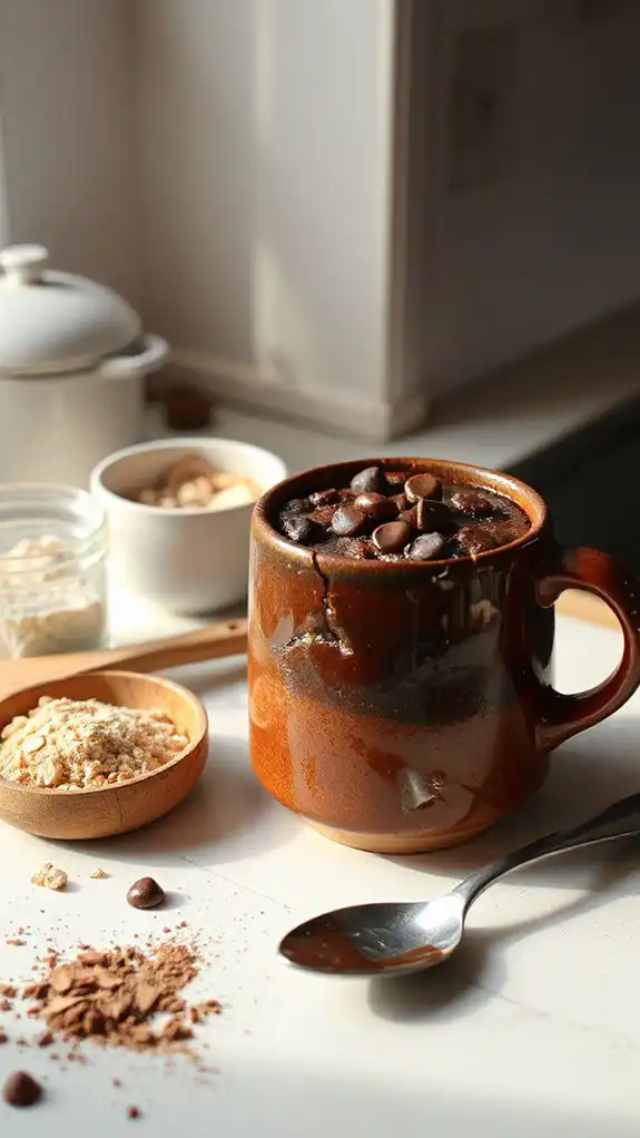 quick microwave chocolate brownie