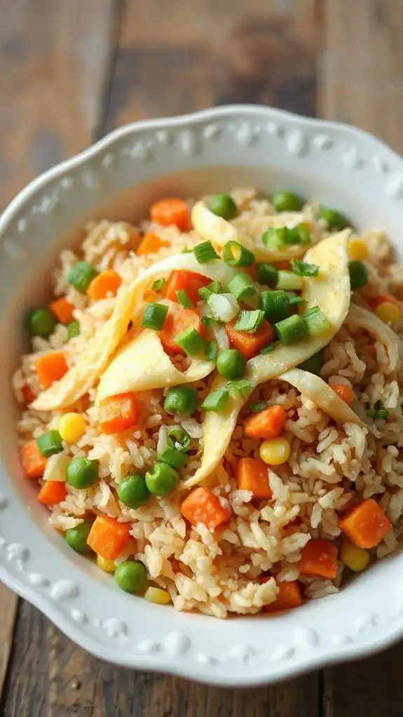 quick microwave egg rice