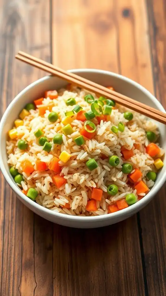 quick microwave egg rice