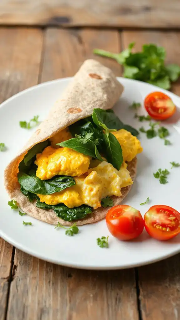 quick microwave egg wrap