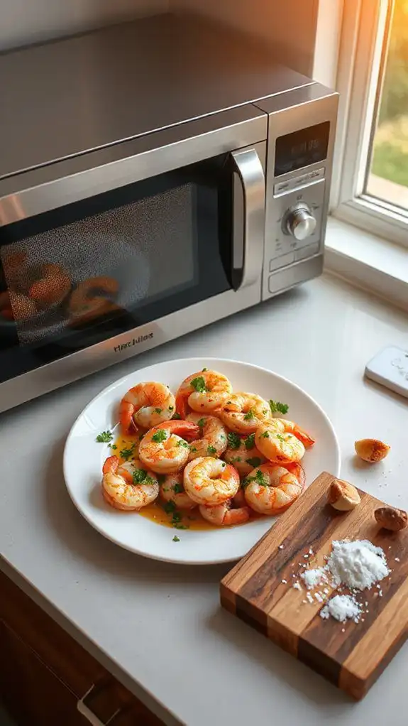 quick microwave garlic shrimp