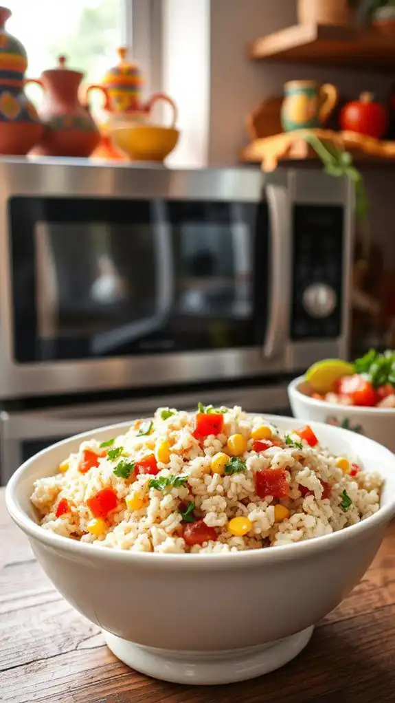 quick microwave mexican rice