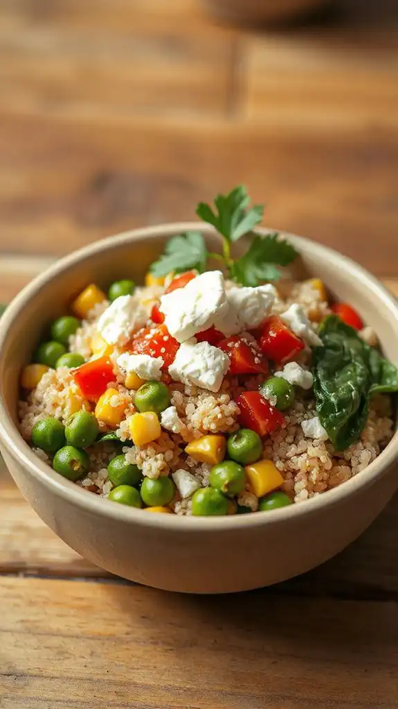 quick microwave quinoa meal