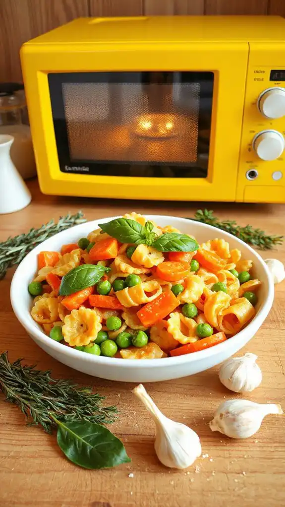quick microwave vegetable pasta