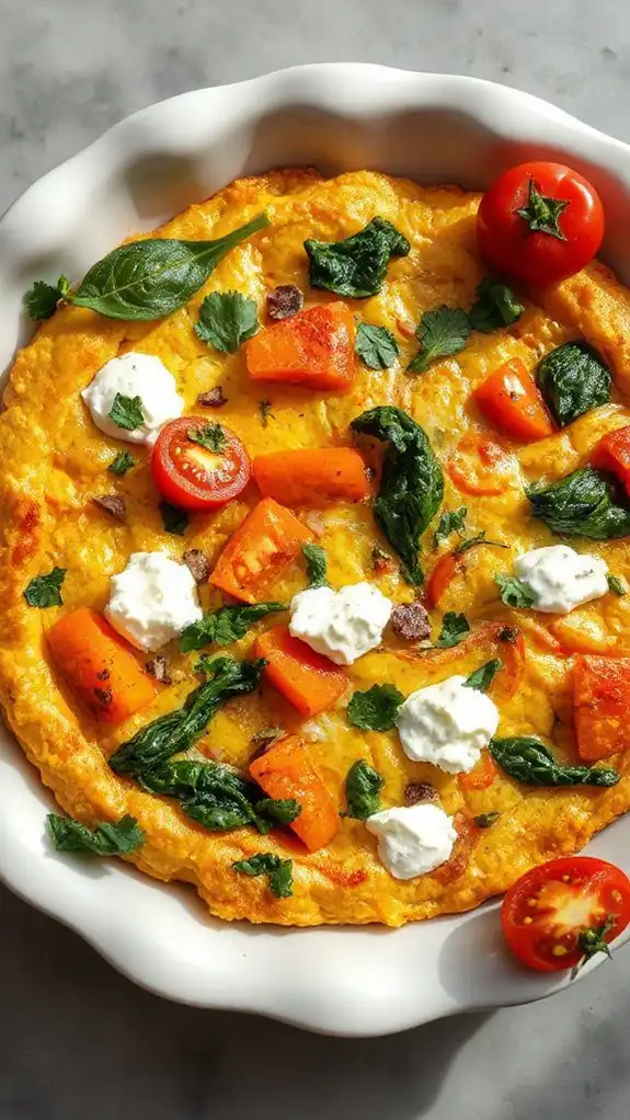 quick microwave veggie frittata