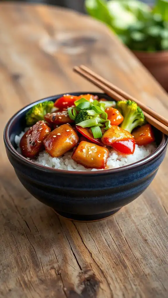 quick teriyaki chicken bowl