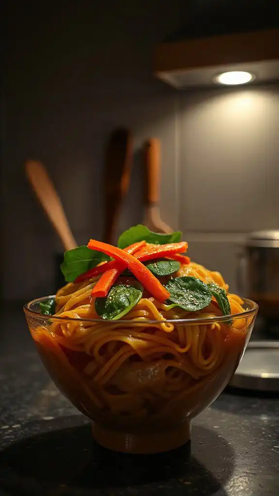 quick veggie ramen dish