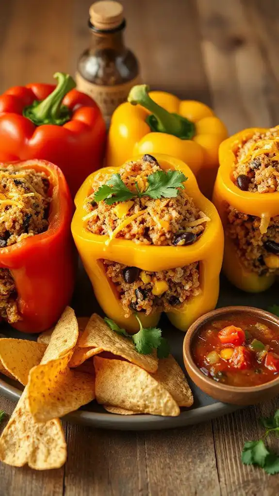 quinoa and black bean stuffed