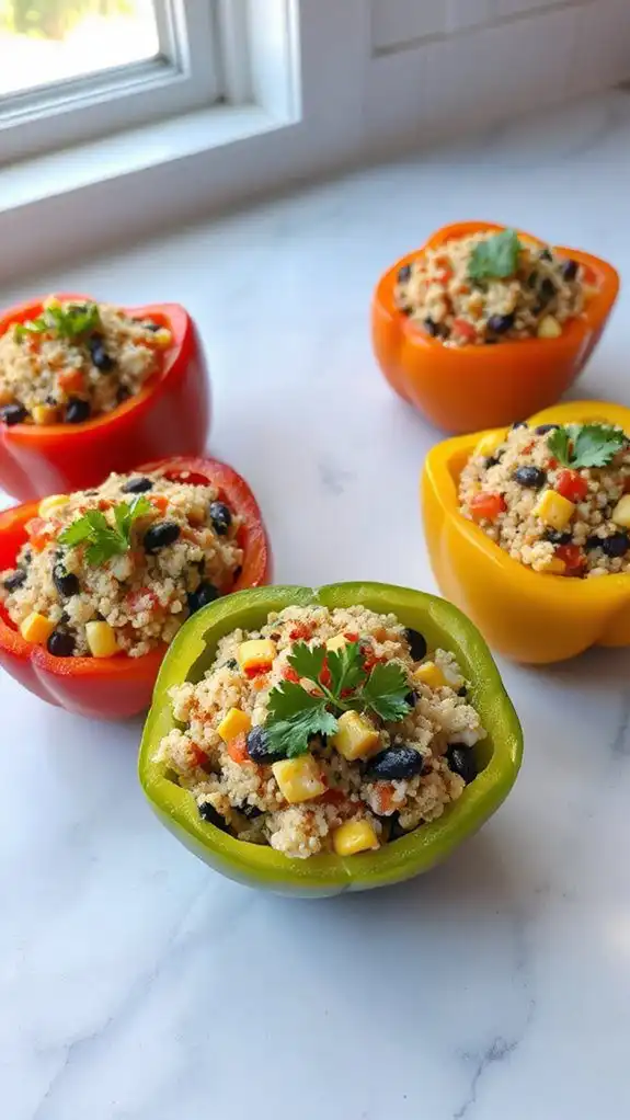 quinoa and black bean stuffed