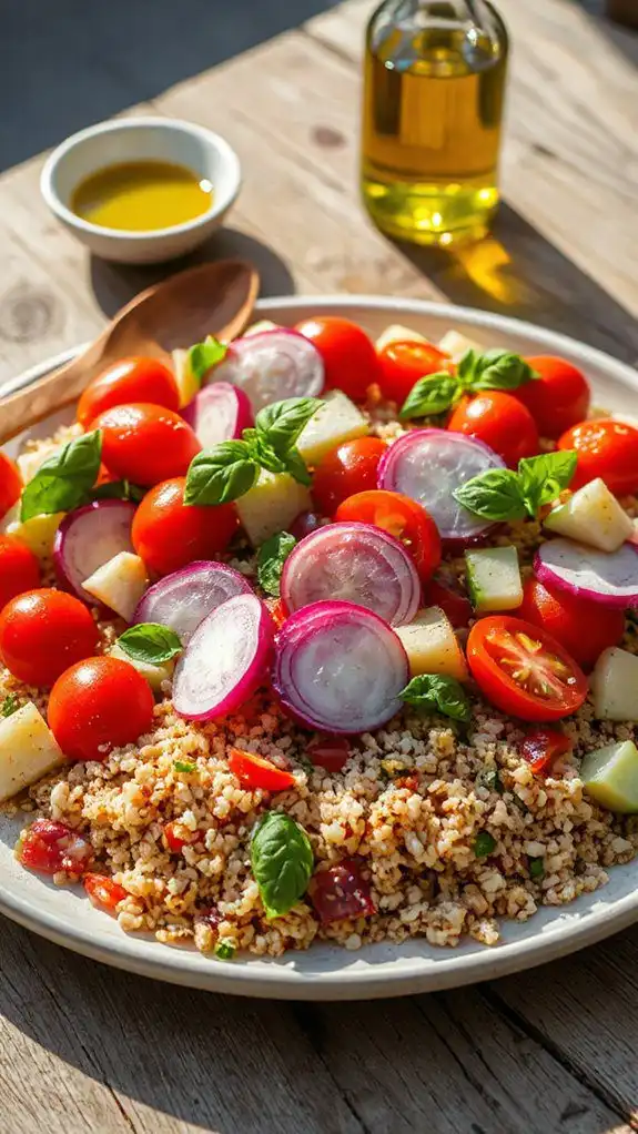 quinoa and radish salad