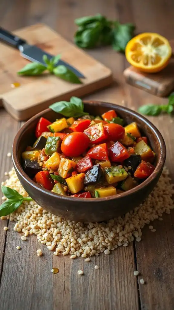 quinoa based ratatouille dish