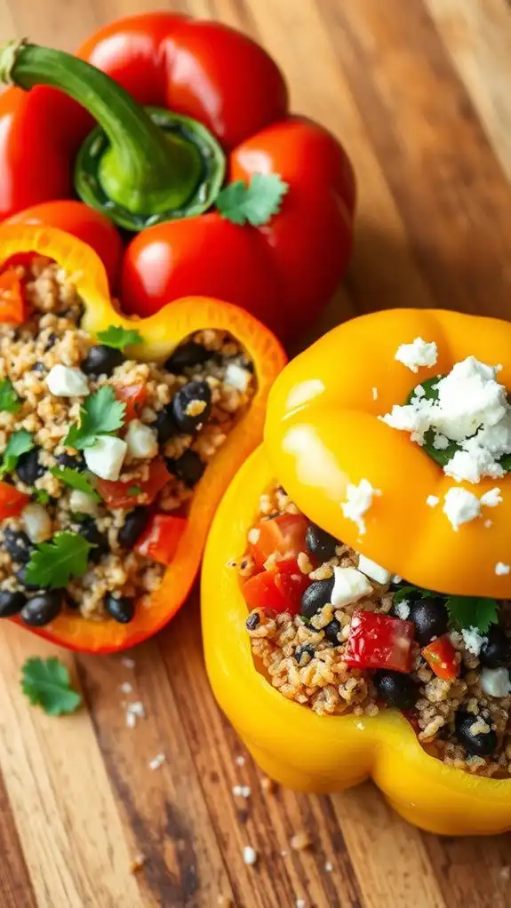 quinoa black bean peppers