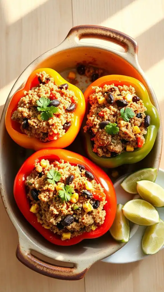 quinoa black bean peppers