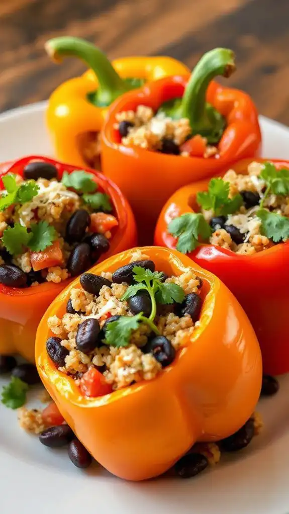 quinoa black bean peppers