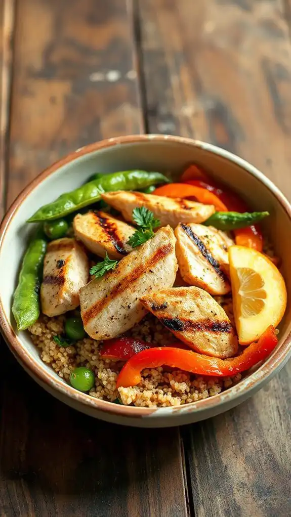 quinoa bowl with chicken