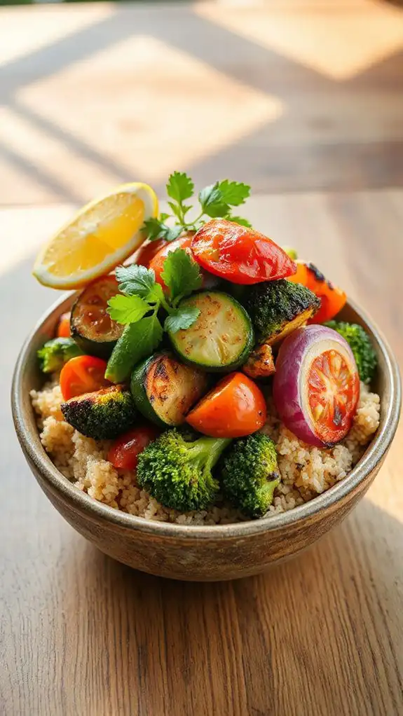 quinoa bowl with roasted vegetables quinoa bowl with roasted vegetables