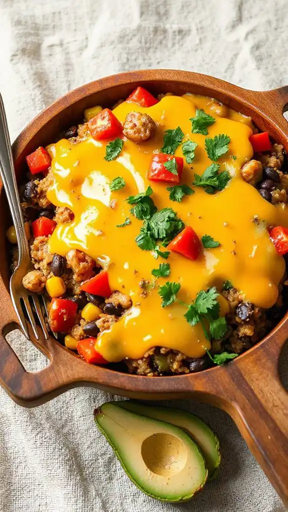 quinoa casserole with southwest flavors