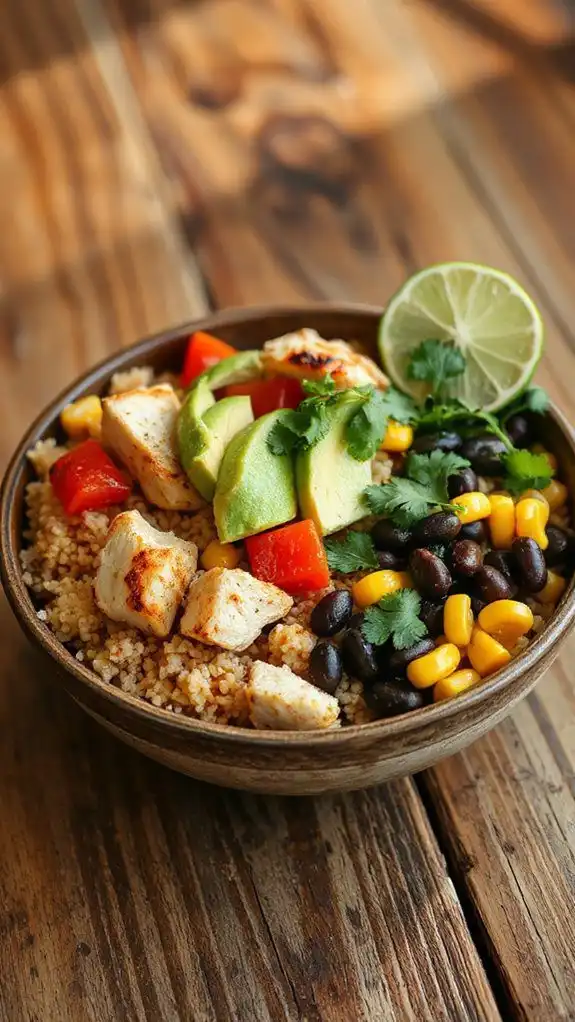 quinoa chicken southwest bowl