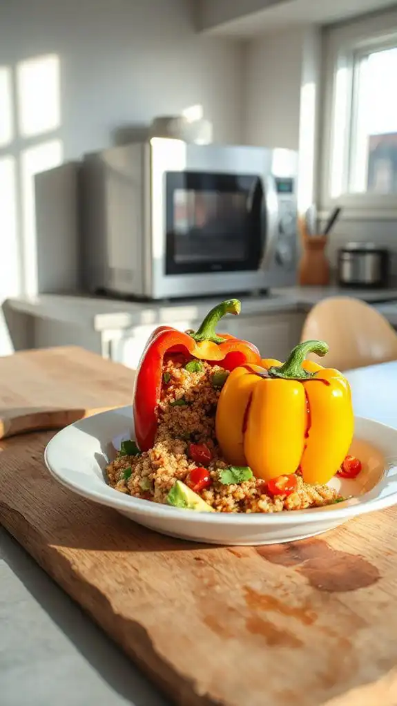 quinoa filled bell peppers