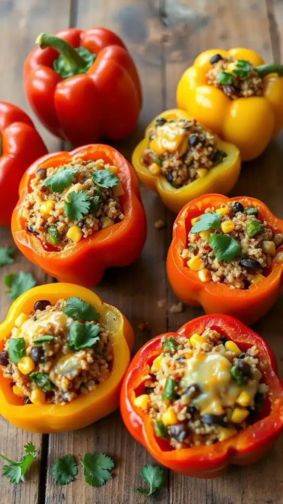 quinoa filled bell peppers dish quinoa filled bell peppers dish