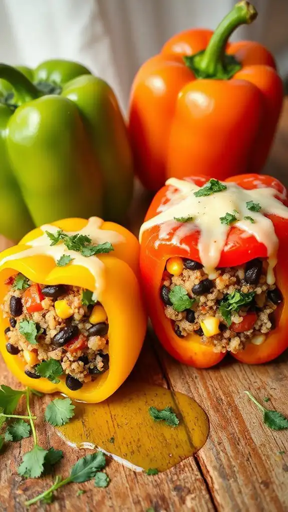 quinoa filled bell peppers recipe