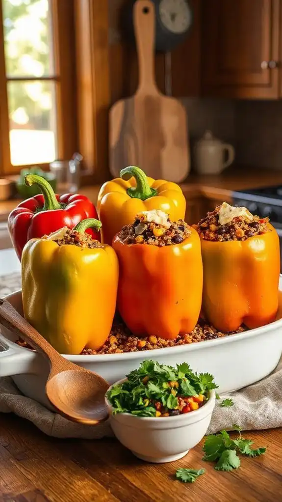 quinoa filled bell peppers recipe