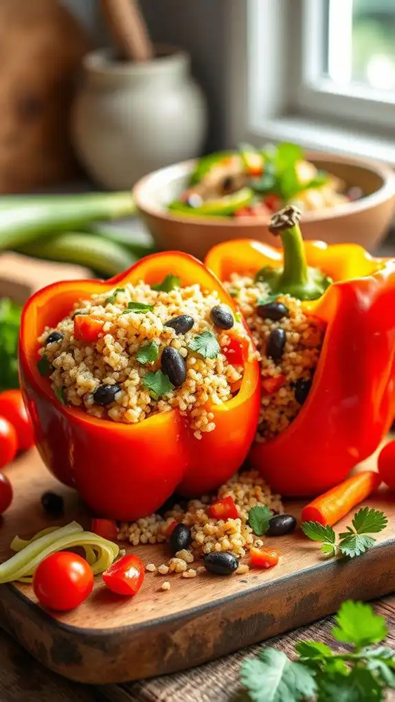 quinoa filled bell peppers recipe