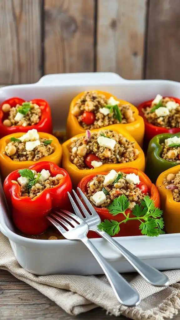 quinoa filled mediterranean peppers quinoa filled mediterranean peppers
