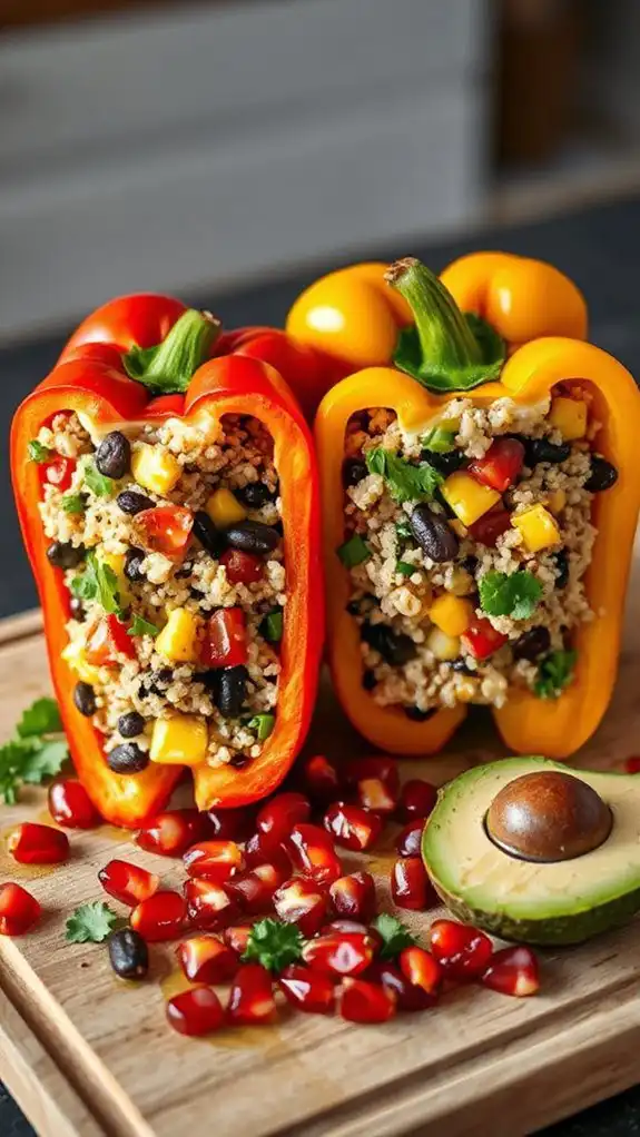 quinoa filled stuffed peppers
