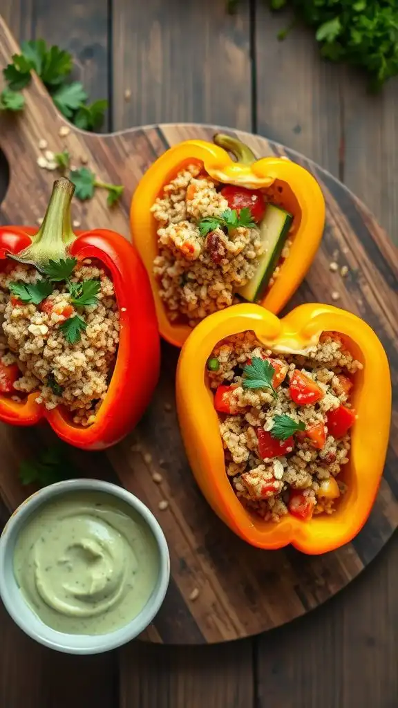 quinoa filled stuffed peppers