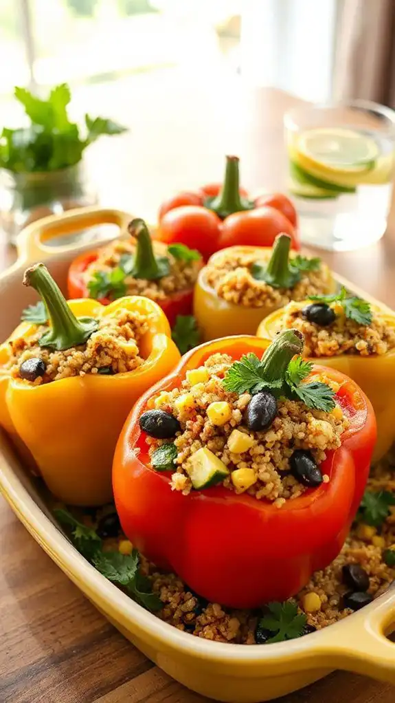 quinoa filled vegetable peppers