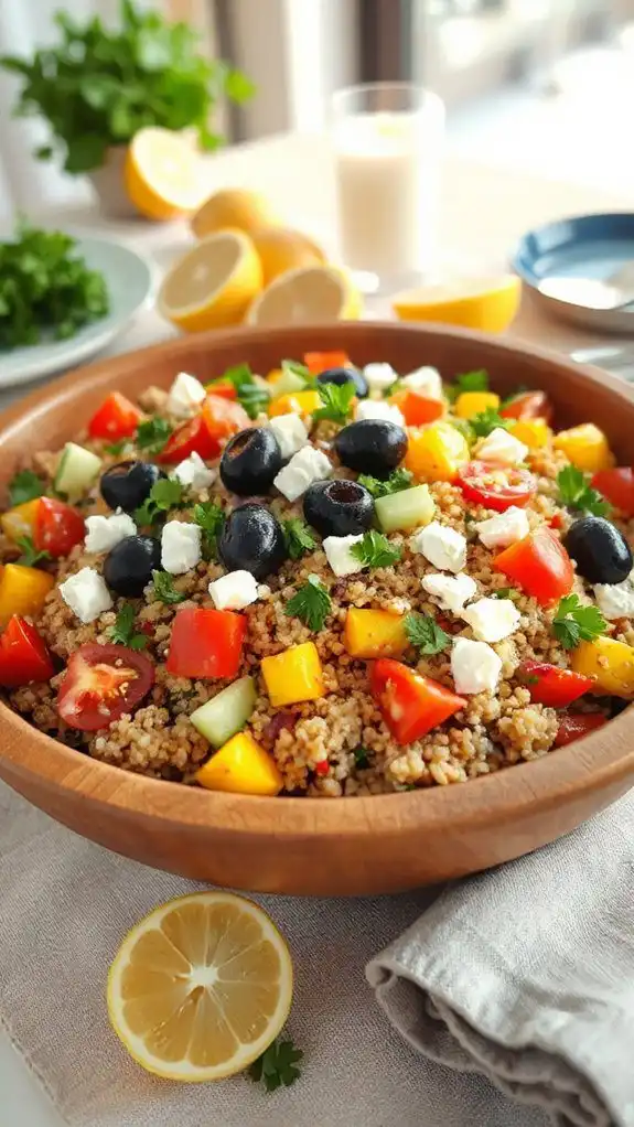 quinoa salad with mediterranean flavors