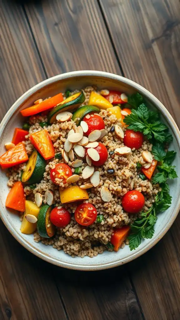 quinoa salad with roasted vegetables
